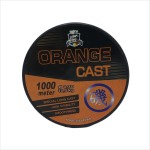 Monofilament fishing line, Cast, 1000 m, diameter 0.30 mm, 13.50 kg, orange color